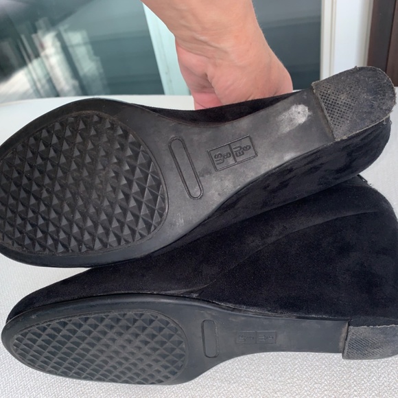 Aerosols black suede wedge booties, 8M, in great shape. - Picture 6 of 9